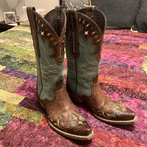 Ariat Teal/Brown Cowgirl Boots